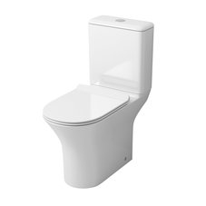 Унитаз GR-4443S (640*350*760) напольный БЕЗОБОДКОВЫЙ с тонкой крышкой