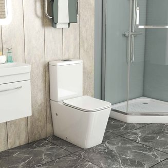 Унитаз GR-4445S (640*360*830) напольный с тонкой крышкой