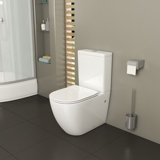 Унитаз GR-4446S (680*375*810) напольный с тонкой крышкой