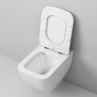 Унитаз GR-4447S (500*365*340) подвесной БЕЗОБОДКОВЫЙ с тонкой крышкой