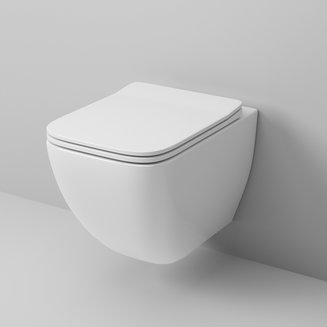 Унитаз GR-4447S (500*365*340) подвесной БЕЗОБОДКОВЫЙ с тонкой крышкой