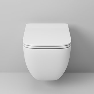 Унитаз GR-4447S (500*365*340) подвесной БЕЗОБОДКОВЫЙ с тонкой крышкой