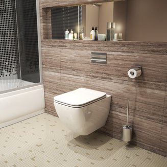 Унитаз GR-4447S (500*365*340) подвесной БЕЗОБОДКОВЫЙ с тонкой крышкой