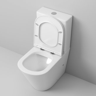 Унитаз GR-4450S (605*380*825) напольный БЕЗОБОДКОВЫЙ с тонкой крышкой