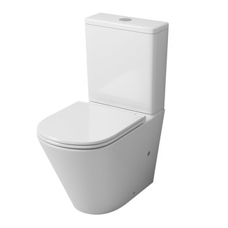 Унитаз GR-4450S (605*380*825) напольный БЕЗОБОДКОВЫЙ с тонкой крышкой