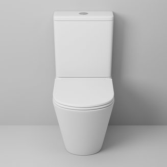 Унитаз GR-4450MS (605*380*825) БЕЛЫЙ МАТОВЫЙ напольный БЕЗОБОДКОВЫЙ с тонкой крышкой