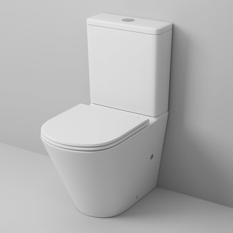 Унитаз GR-4450MS (605*380*825) БЕЛЫЙ МАТОВЫЙ напольный БЕЗОБОДКОВЫЙ с тонкой крышкой