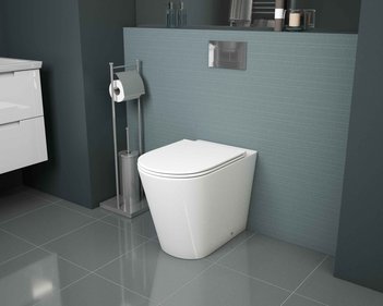 Унитаз GR-PR4450S (575*370*430) БЕЛЫЙ приставной БЕЗОБОДКОВЫЙ с тонкой крышкой