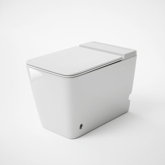 Унитаз GR-PR-5501 impuls (590*360*440) БЕЛЫЙ напольный с тонкой крышкой