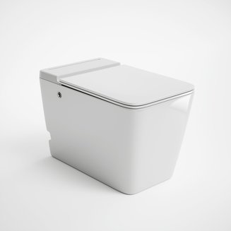 Унитаз GR-PR-5501 impuls (590*360*440) БЕЛЫЙ напольный с тонкой крышкой