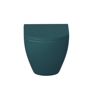 Унитаз GR-4455OLMS (485*360*375) ЗЕЛЕНЫЙ МАТОВЫЙ подвесной БЕЗОБОДКОВЫЙ с тонкой крышкой