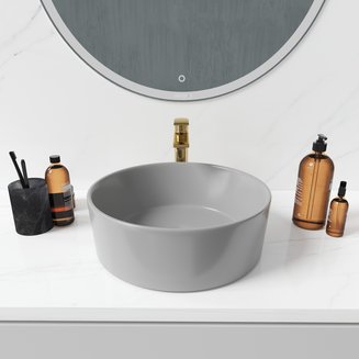 Раковина GR-3013GM (400*400*120) СЕРАЯ МАТОВАЯ