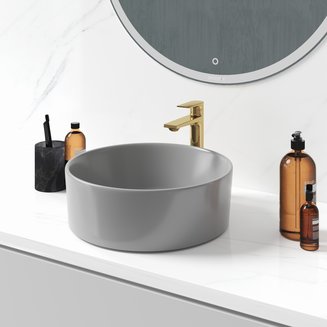 Раковина GR-3013GM (400*400*120) СЕРАЯ МАТОВАЯ