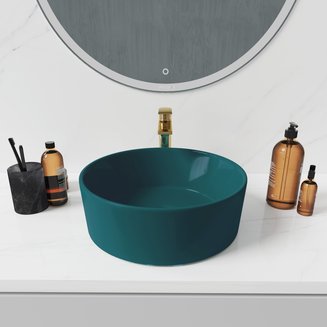 Раковина GR-3013OLM (400*400*120) СВЕТЛОЗЕЛЕНАЯ МАТОВАЯ