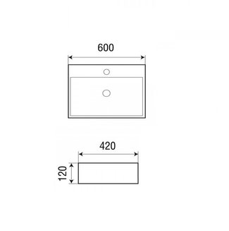 Раковина GR-3036 (600*420*120), 1 место
