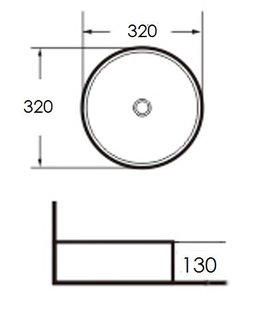 Раковина GR-3021 (320*320*130)