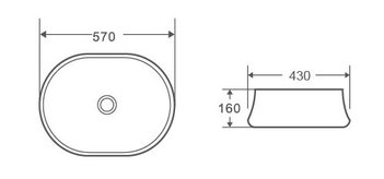 Раковина GR-3024 (570*430*160)