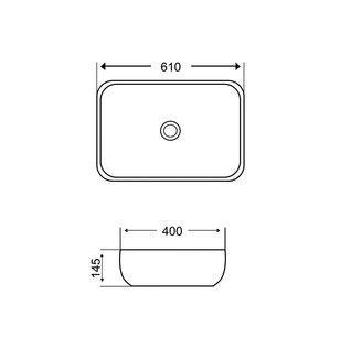 Раковина GR-3049 (610*400*145), 1 место
