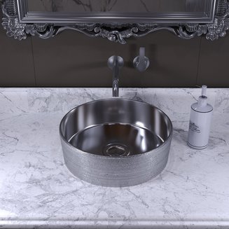Раковина GR-5020SS (355*355*115) СЕРЕБРЯНАЯ