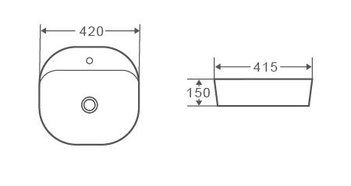 Раковина GR-3028 (420*415*150)