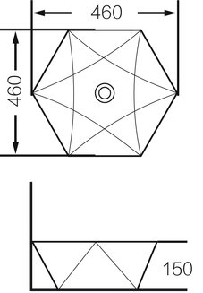 Раковина GR-3029 (460*460*150) БЕЛАЯ