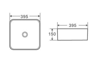 Раковина GR-3026BM (395*395*150)