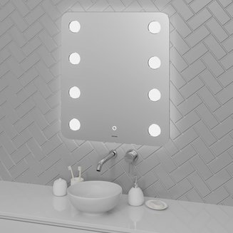 Зеркало NEON (600*800*45) LED с сенсорным выключателем и гравировкой