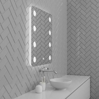 Зеркало NEON (600*800*45) LED с сенсорным выключателем и гравировкой