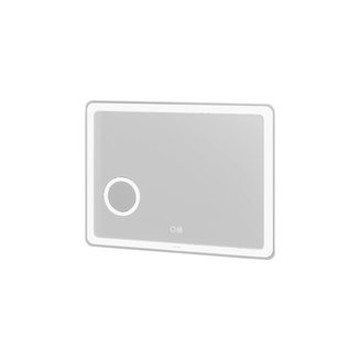 Зеркало LEO (900*800*45) LED с сенсорным выкл.,гравировкой,подогревом и увеличительным стеклом