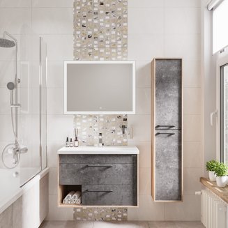 Зеркало SIRIUS (800*700*45) LED с сенсорным выключателем