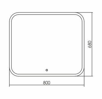 Зеркало COMFORT (800*680) с сенсорным выключателем