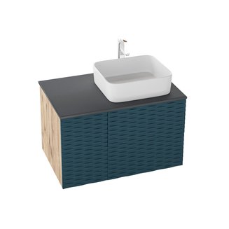 Тумба подвесная \"АЛЬБА-80 см\" с 2-я ящ. веллингтон/бриз (ум.GR-3016)