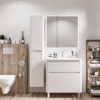 Шкаф-зеркало \"АДЕЛЬ-80 см\" Пр. с LED подсветкой