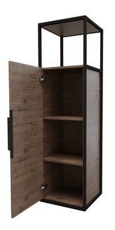 Пенал подвесной \"ЛОФТ-40 см\" универсальный веллингтон/металл черный