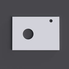 Столешница МДФ "ФЛАЙ-60 см" белая