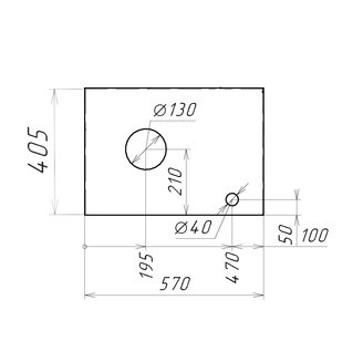 Столешница МДФ "ФЛАЙ-60 см" белая