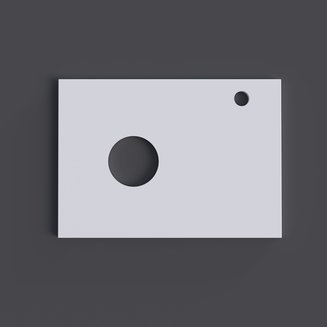 Столешница МДФ "ФЛАЙ-60 см" белая