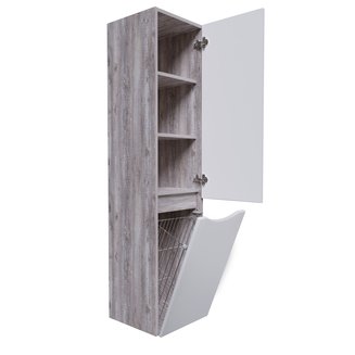 Пенал подвесной "ТАЛИС-35 см" с б/к универсальный бетон пайн/белый глянец