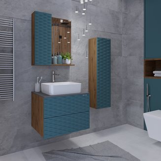 Тумба подвесная \"АЛЬБА-65 см\" с 2-я ящ. веллингтон/бриз (ум.GR-3016)