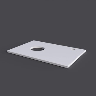 Столешница МДФ "ФЛАЙ-70 см" белая