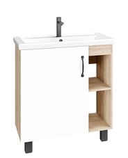 Тумба напольная "ФЛАЙ-70 см" дуб сонома/белая (ум.Фостер-70)