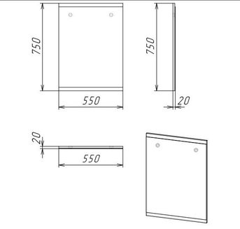 Зеркало "БРУНО-55 см" веллингтон