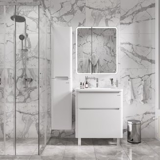 Шкаф-зеркало "АДЕЛЬ-70 см" Пр. с LED подсветкой