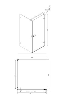Душевое ограждение Ambassador Abner 10011102R (1000x1000x2000)