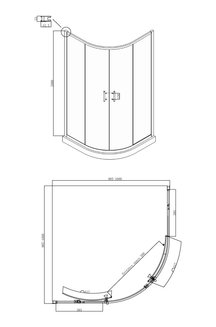 Душевое ограждение Ambassador Kingston 14011105 (1000x1000x2000)