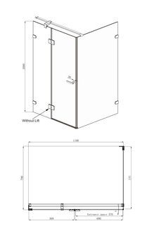 Душевое ограждение Ambassador Abner 10011103L (1200x800x2000)