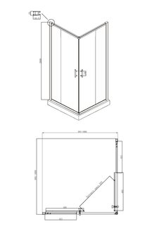 Душевое ограждение Ambassador Kingston 14011103 (1000x1000x2000)