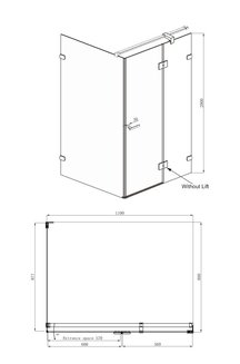 Душевое ограждение Ambassador Abner 10011104R (1200x900x2000)