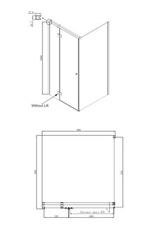 Душевое ограждение Ambassador Diamond 12011103L (1000x1000x2000)
