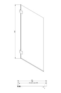 Шторка для ванны Ambassador Bath Screens 16041101 (700x1400)